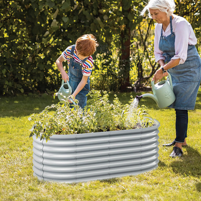Costway 2 Pcs Souleve Kit De Lit De Jardin Planter Souleve Boites De Jardin Exterieures 65\" X 32\" X 24\" Gris