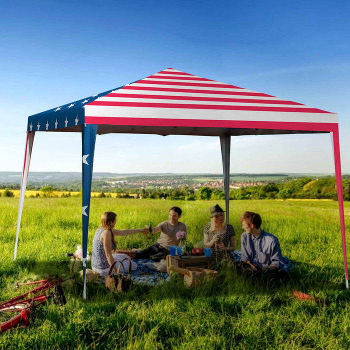 Costway 10’x10’ Fodling Pop Up Tente Gazebo Canopy Mesh Flanc