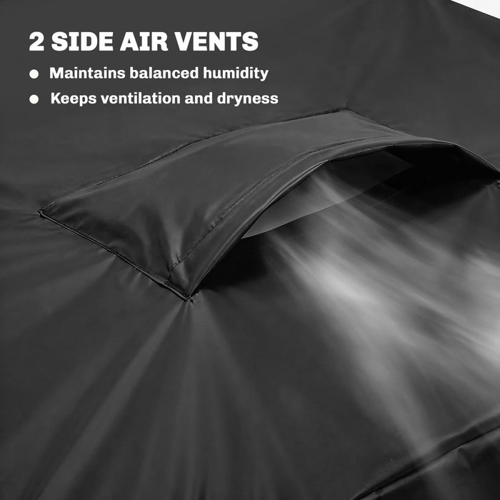 Outsunny Housse pour Sectionnel en Forme de V, Impermeable et Anti-UV, 216 x 216 cm, Noir