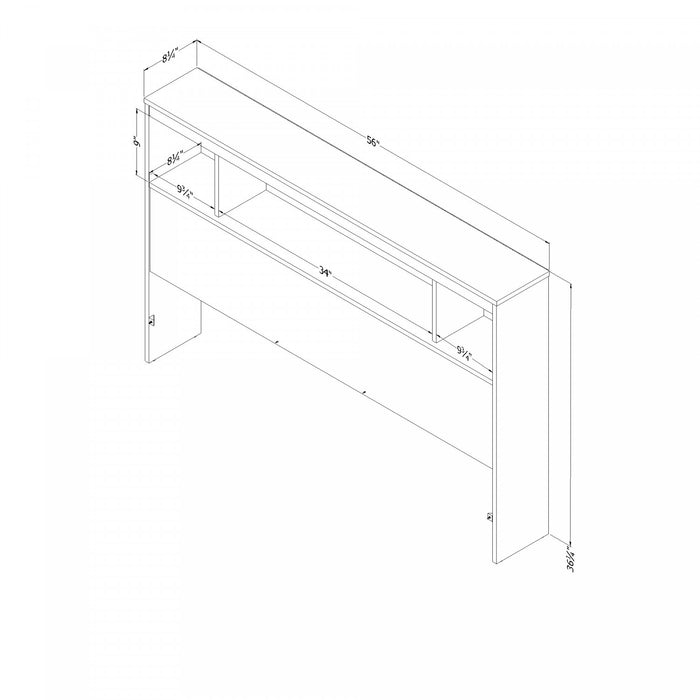 Spark Tete De Lit Bibliotheque - Blanc Solide