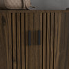 HOMCOM Shoe Cabinet with 5-tier and Open Shelves for 17 Pairs