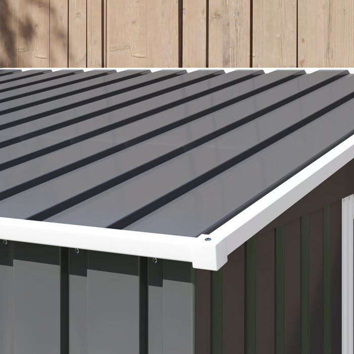 Outsunny Abri De Rangement Exterieur 5 X 7 Pieds Avec Fondation, Gris Fonce