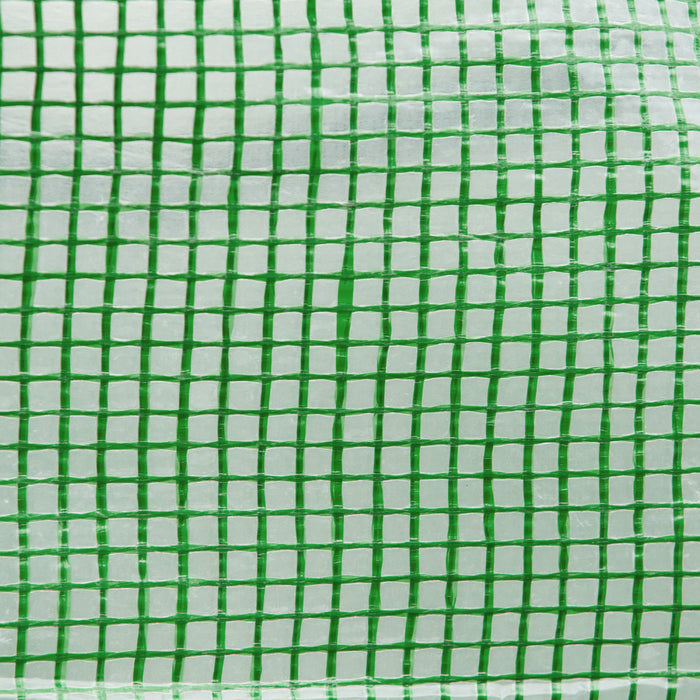 Outsunny 11.5 'x 6.6' X 6.6' Tunnel De Plain-pied Serre De Jardin Pour Plantes De Jardin Maison Chaude D'exterieur Avec Porte Enroulable, Fenetres, Couverture En Pe Vert