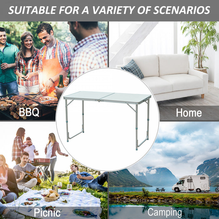Table de camping reception pliante portable pique-nique buffet en aluminium