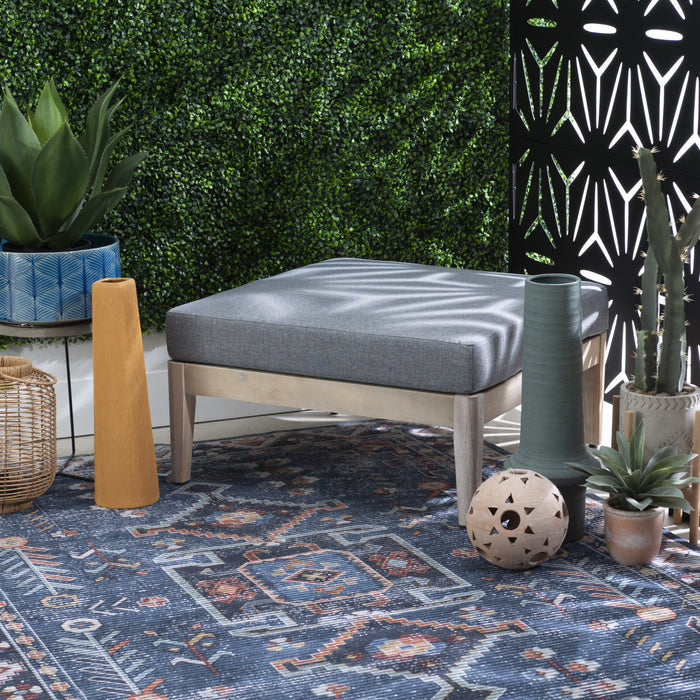 Pouf de terrasse Summerlyn en tissu pour l’intérieur et l’extérieur - naturel