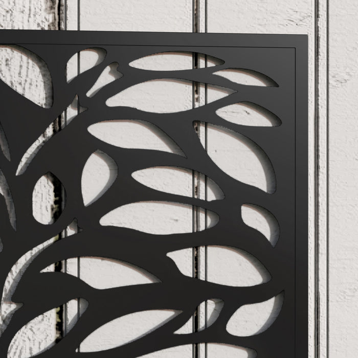 Outsunny Lit de jardin sureleve avec panneau d'intimite jardiniere en metal