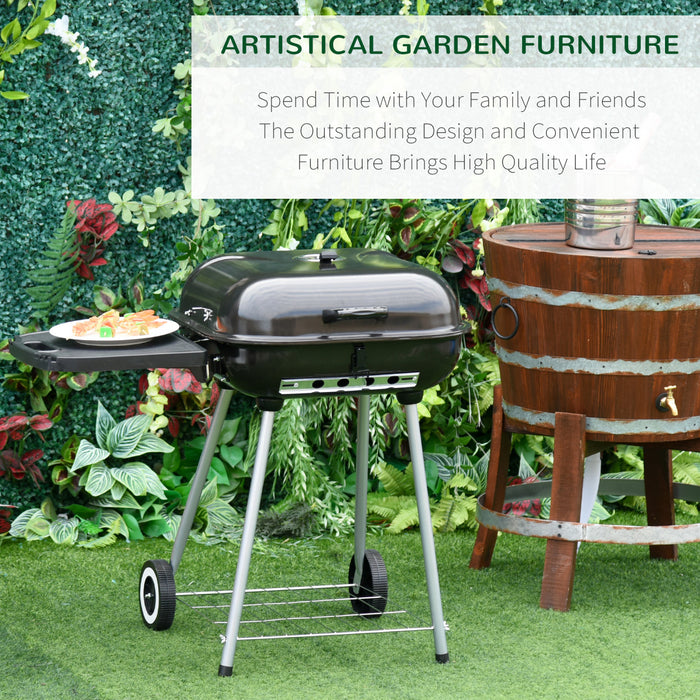 Outsunny 22\" Barbecue a charbon de bois en acier portable Barbecue