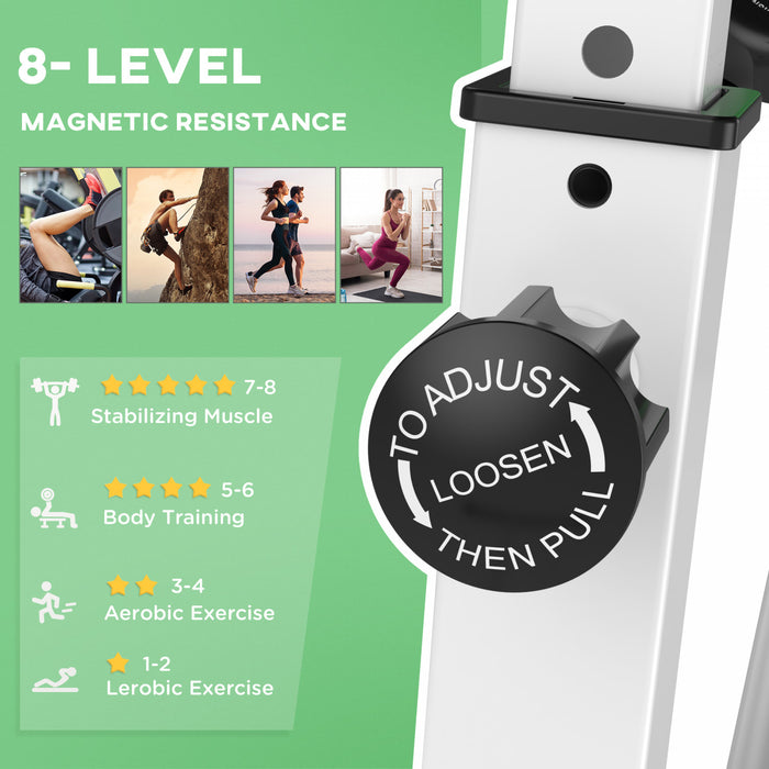 Soozier Velo d’appartement pliable, 8 niveaux de resistance magnetique, vert