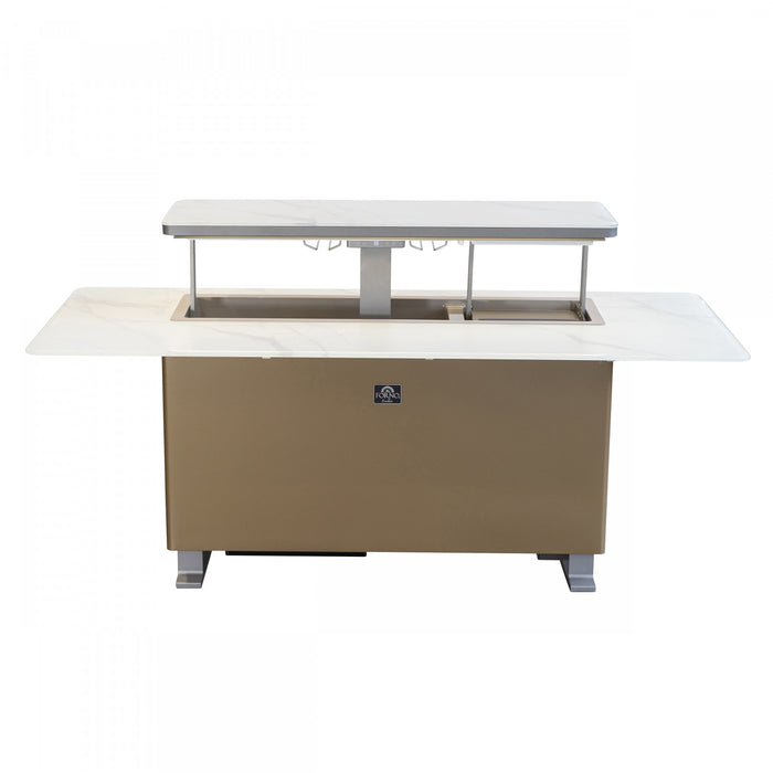Table de bar intelligente Elevato blanche, refrigerateur et congelateur de 5,3 pi³-FBTFR7037-72WHT