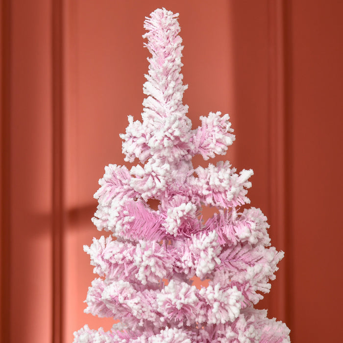 Homcom Arbre De Noel Artificiel Floque De Neige De 6 Pieds