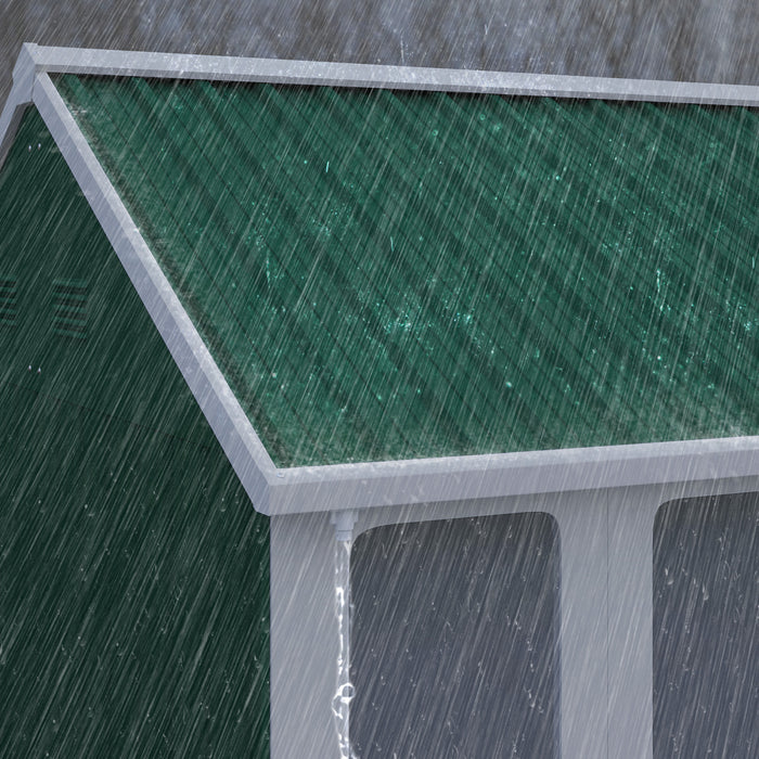 Outsunny Abri de Jardin Metallique 12' x 5,5' avec Porte Verrouillable Vert