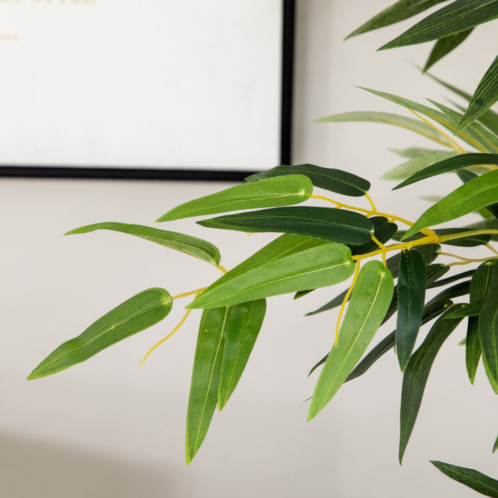 HOMCOM Bambou artificiel 5pi, plante decorative pour maison ou bureau