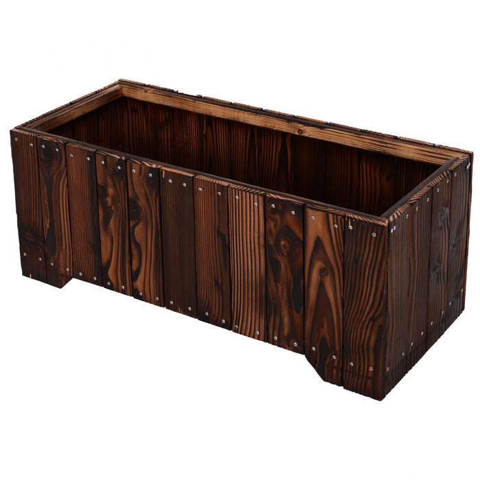 Outsunny 37,5\"x15\"x15,75\" Lit De Jardin Sureleve Lit De Jardin En Bois Jardiniere D'exterieur Boite Rectangulaire Boite De Jardiniere De Legumes Surelevee Boite De Culture Pour Le Jardinage Exterieur De Balcon De Terrasse De Patio