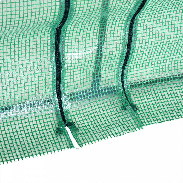 Outsunny Mini Serre De Jardin 270l X 90l X 90h Cm Acier Pe Haute Densite 140 G/mĠ Anti-uv 3 Fenetres Avec Zip Enroulables Vert