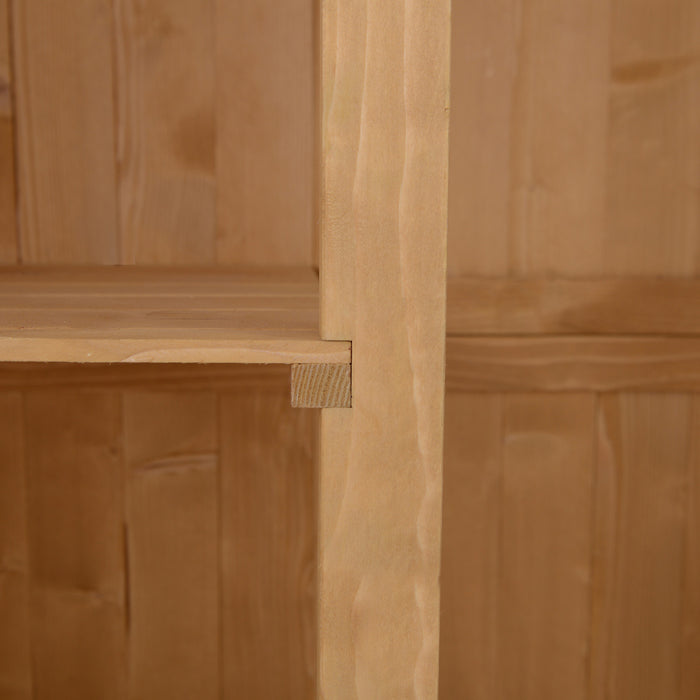 Outsunny 4'x1.5' Armoire A Outils En Bois Pour Abri De Jardin Fenetres
