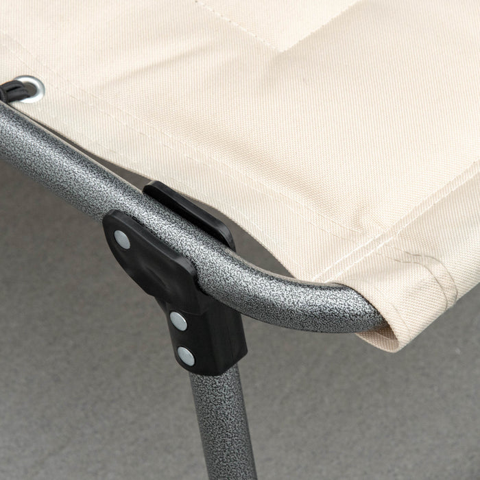 Chaise Longue D'exterieur Outsunny, Chaise Longue Pliante, Beige