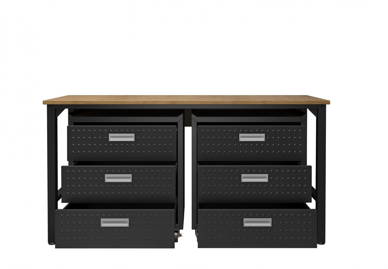 Ensemble de garage moderne Fortress 3 pieces en gris charbon