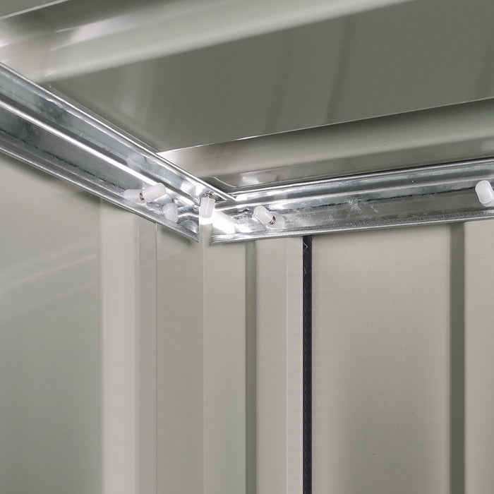 Outsunny Abri De Jardin, Abri A Outils En Metal Avec Toit Incline, Vert