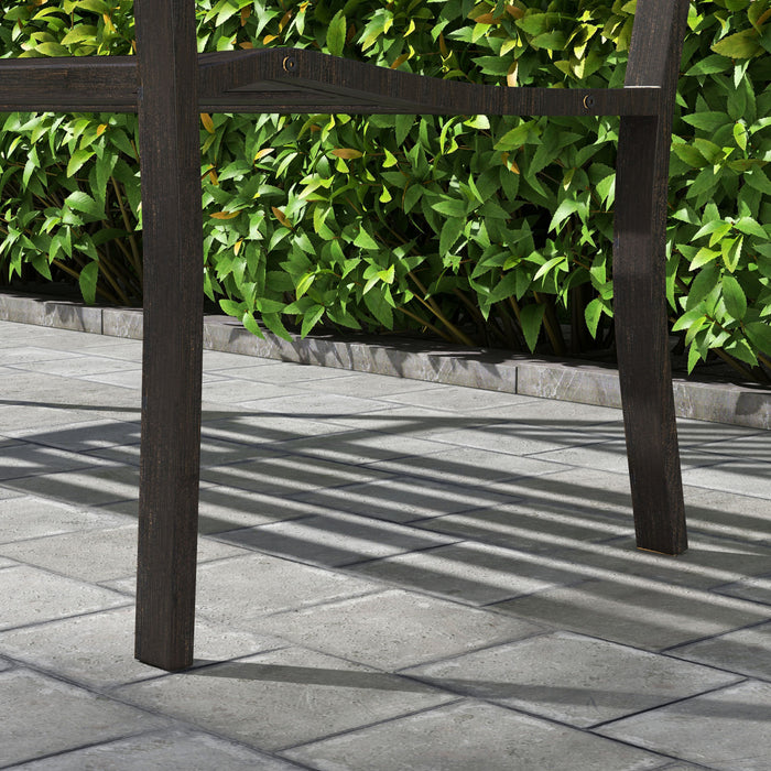 Outsunny 50\" Banc De Jardin En Acier, Chaise De Parc En Metal Pour Jardin