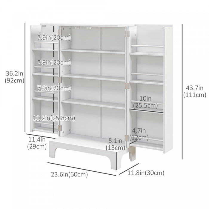 HOMCOM Armoire de rangement de cuisine avec etageres, 8 etageres a epices