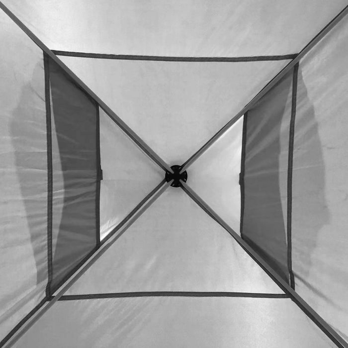 Outsunny Tente A Auvent Escamotable 10' X 10', Paroi Laterale Et Sac, Gris