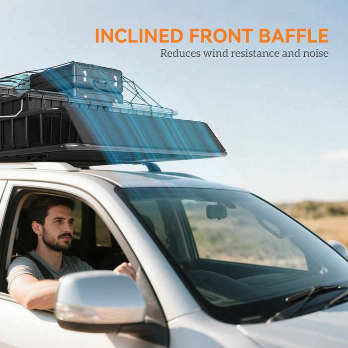 HOMCOM Panier de transport de bagages pour galerie de toit de voiture