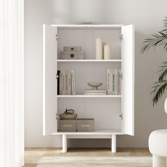Armoire d’appoint moderne Ella 32\" en blanc
