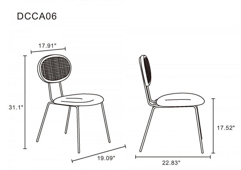 Ensemble de salle a manger moderne industriel chic Hathaway et Jardin 7 pieces en noir et gris