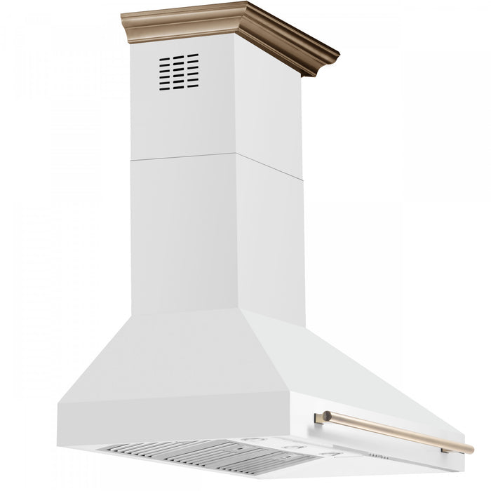 Hotte de cuisiniere murale Aria de 48 po, blanc-FRHWM5095-48WHT