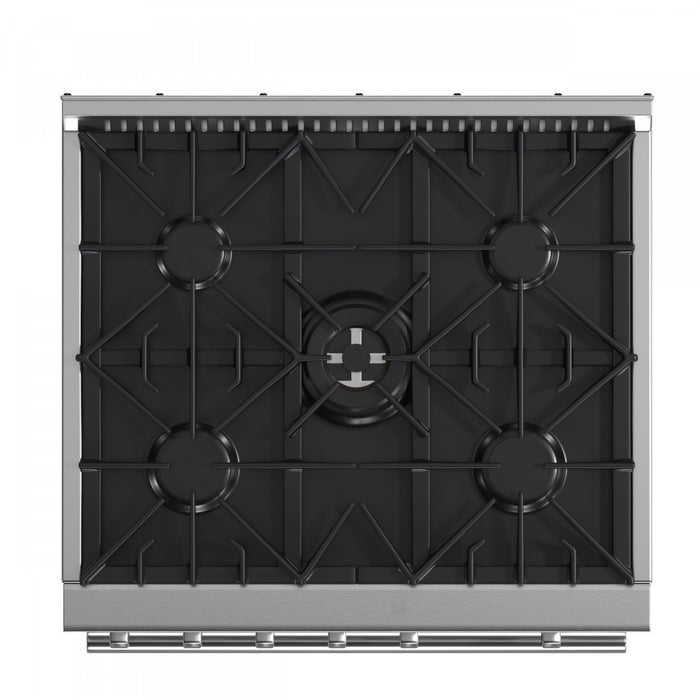 Cuisiniere a gaz Giovanni 30 pouces en acier inoxydable, 4,32 pi³ – FFSGS6274-30