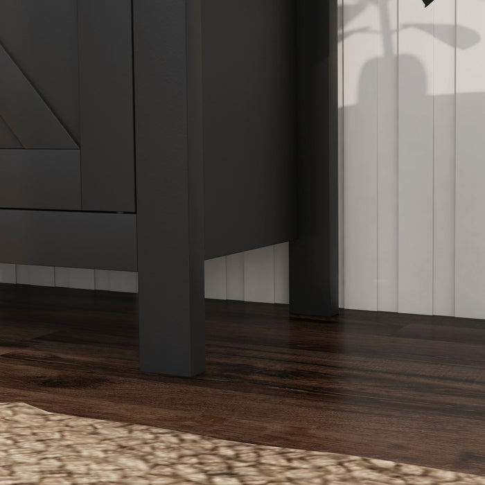 HOMCOM Buffet avec 1 tiroir, 1 armoire de rangement, Noir