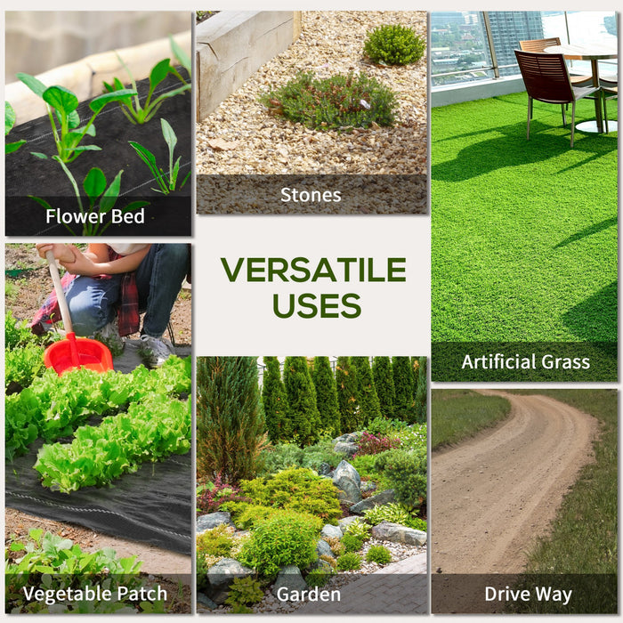 Barriere anti-mauvaises herbes Outsunny 3ftx300ft Gardener haut de gamme