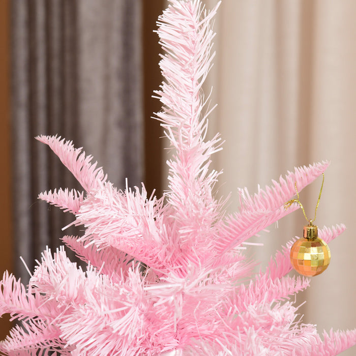 Homcom Sapin De Noel Artificiel 1,5 M Avec Ouverture Automatique, Rose