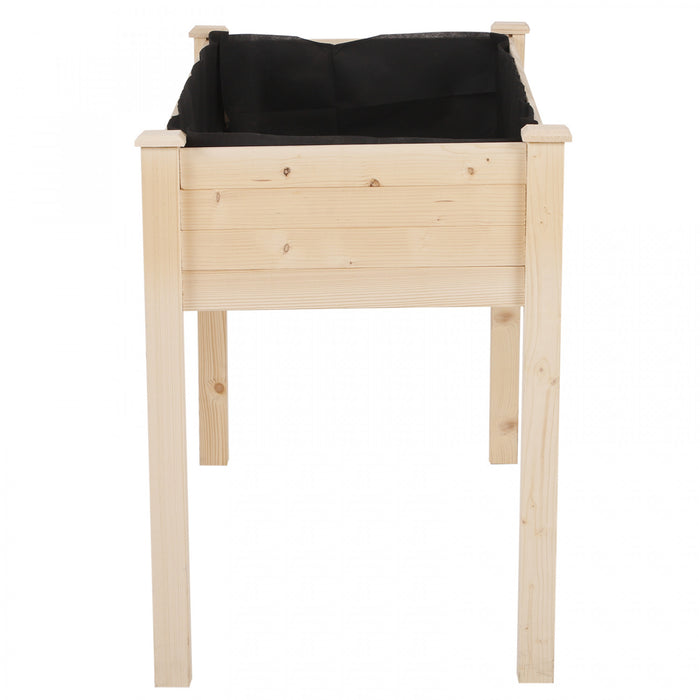 Outsunny Jardiniere Sur Pieds Potager Dim. 122l X 56l X 76h Cm Inserts D\u0092irrigation + Feutre De Drainage Inclus Bois Massif Sapin