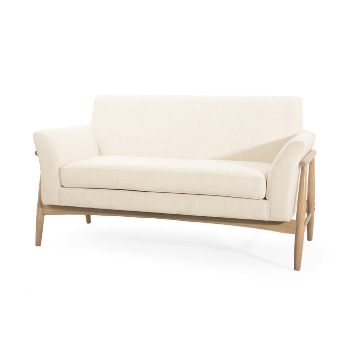 Harper Canape deux places compact moderne en tissu, beige