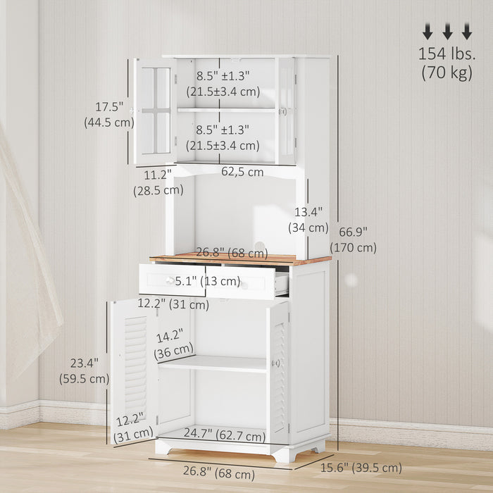 HOMCOM Buffet Cuisine Cotier Vaisselier Armoire Salle a Manger