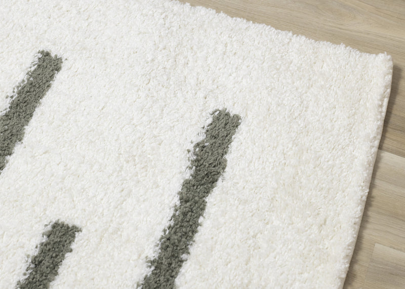 Carpette douce Taylor à motifs de lignes - 5 pi 3 po x 7 pi 7 po