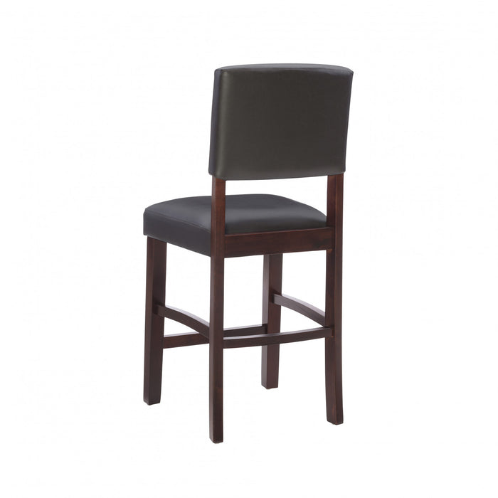 Tabouret Monaco de hauteur comptoir en similicuir - espresso