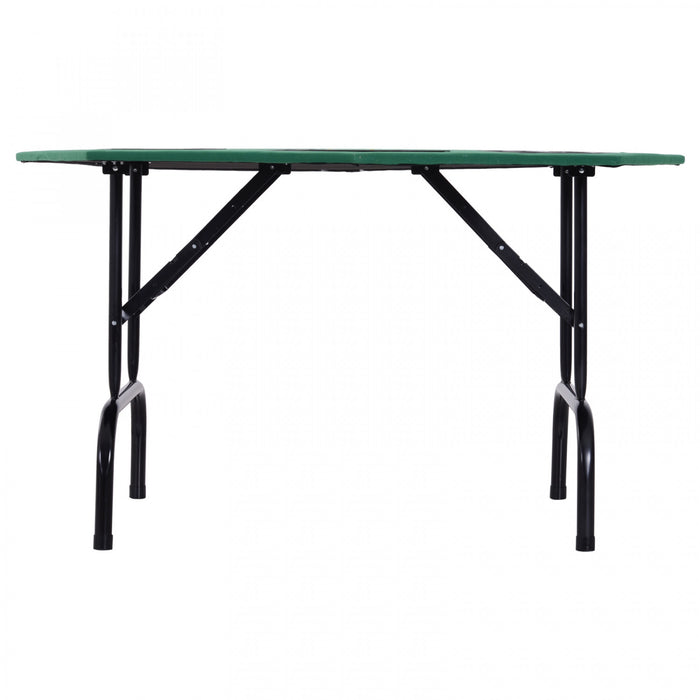 Soozier Table de poker pliante 47\" pour 8 joueurs avec porte-gobelets, vert