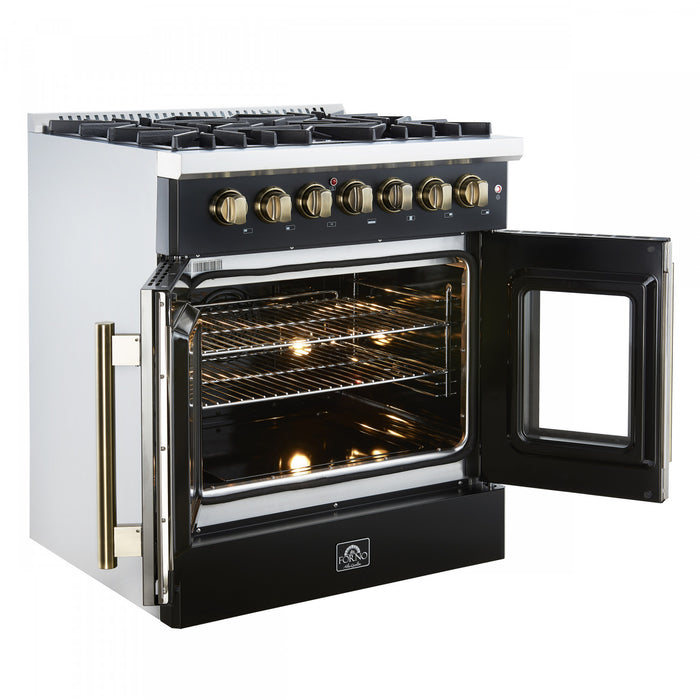 Cuisiniere a double combustible Galiano 30 po, noire, 4.32 pi³ - FFSGS6356-30BLK