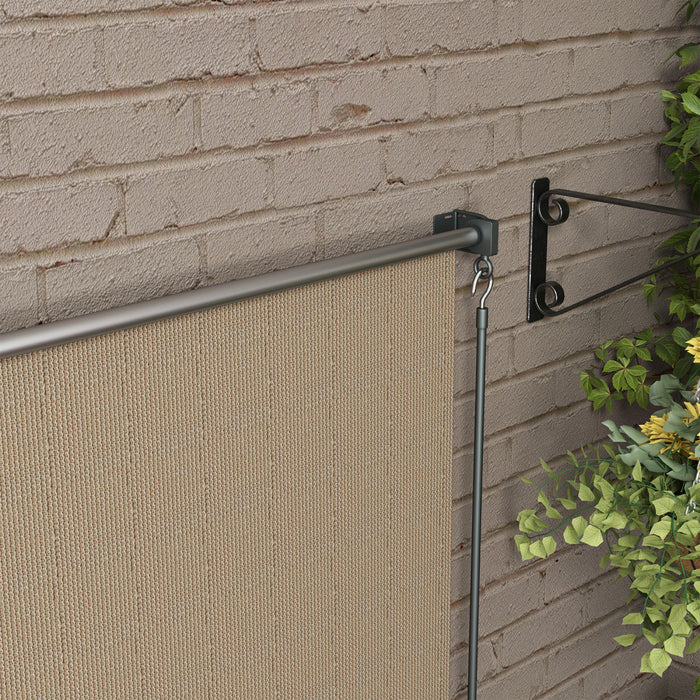 Outsunny Store Enrouleur Exterieur, Store De Porte Patio 8'x6', Beige