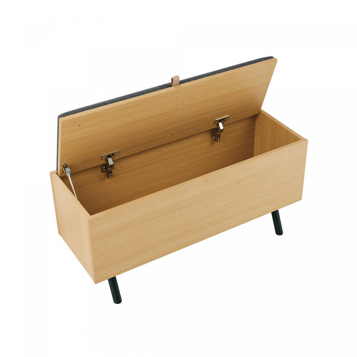 Banc de rangement moderne Paloma en chene clair
