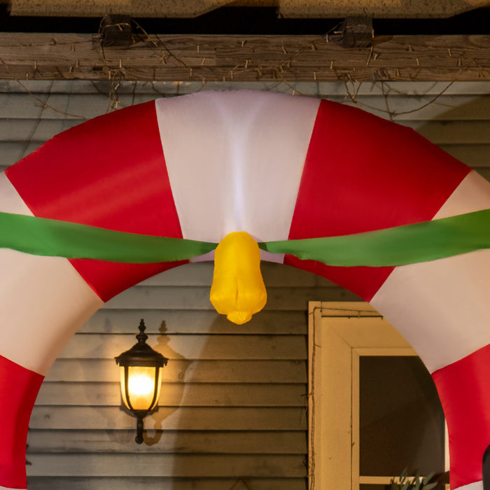 Outsunny Arche De Noel Gonflable De 9ft Avec Bonhomme De Neige