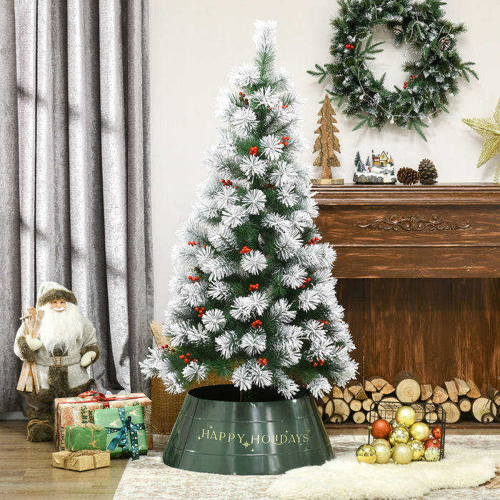 Homcom Collier De Sapin De Noel 26\", Housse De Support Pour Sapin, Vert