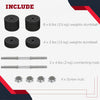 Soozier 2 x 33 lbs Adjustable Dumbbells Weight Set for Body Fitness, Black