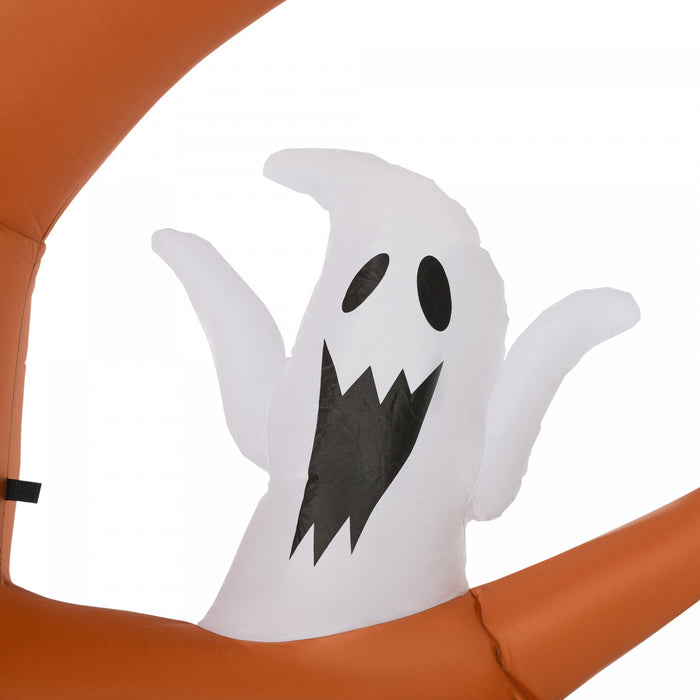 Outsunny Citrouille Hantee D'halloween Gonflable De 9 Pieds Avec Led