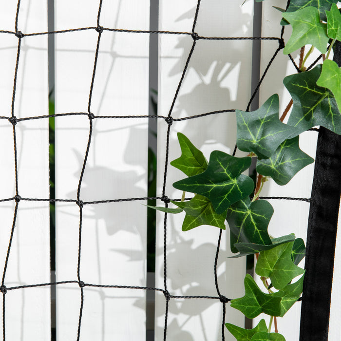 Outsunny Lit De Jardin Potager De Terrasse Lits De Jardin Sureleves D'exterieur Avec Grille D'escalade Et Etagere De Rangement Inferieure, Jardiniere Surelevee Avec Pieds Naturel