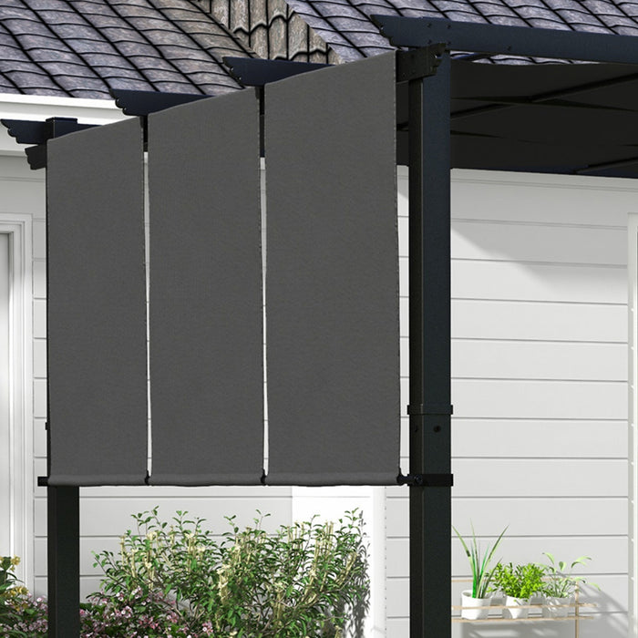Outsunny Pergola En Metal 10' X 10' Avec Auvent Retractable Pour Patio