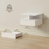 HOMCOM Floating Nightstand Set of 2, Bedside Table with with Power Outlets