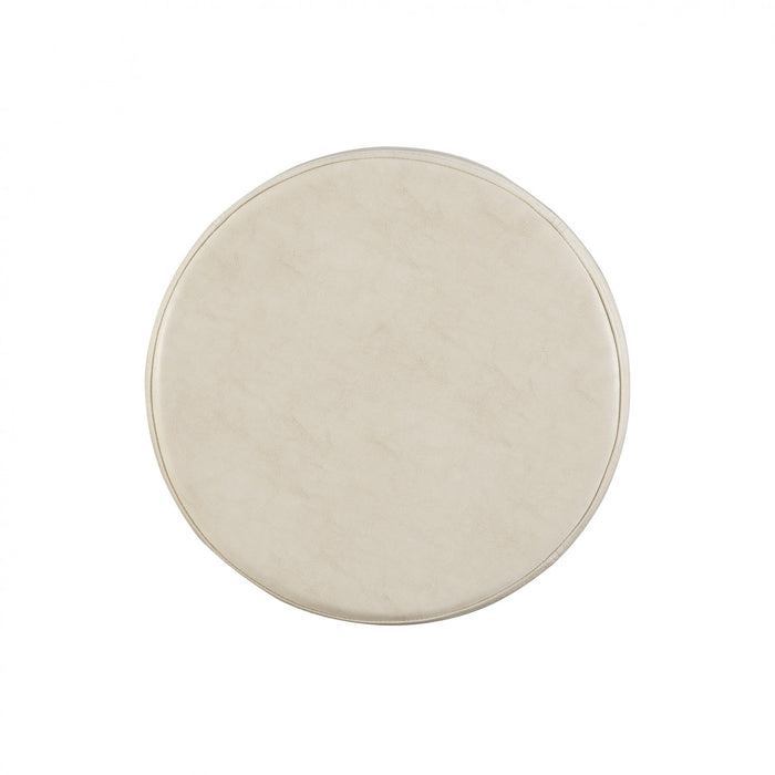 Tabouret Maya de hauteur comptoir en similicuir - beige